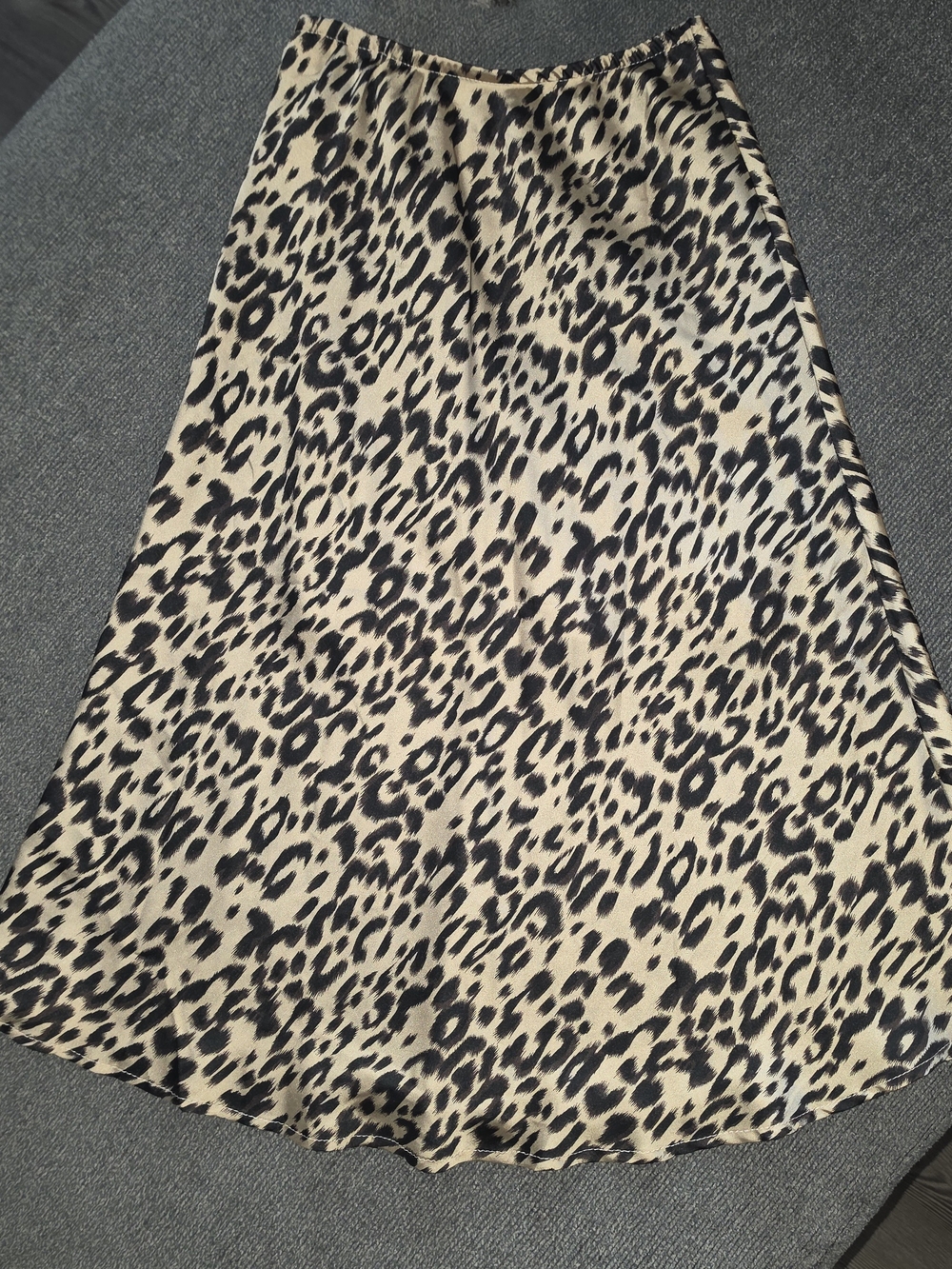 Leopard Print Skirt - Beige/Black